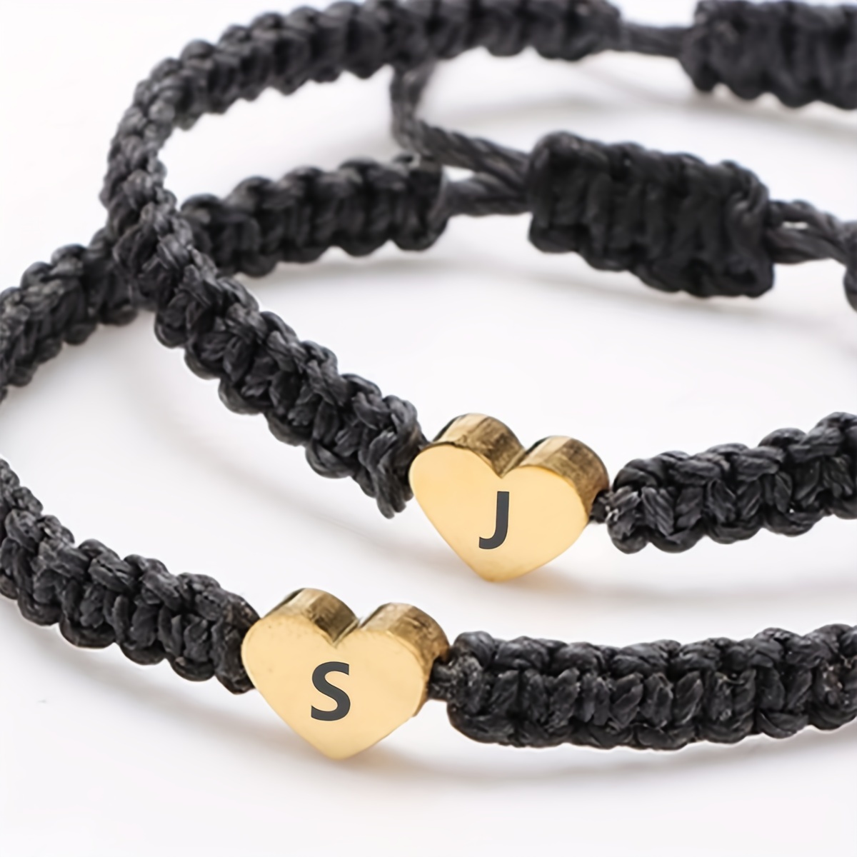 xiuh personalized 26 initial bracelet 18k gold plated letter woven bracelet  heart charm bracelet woven bracelet for men women girls bracelets z 