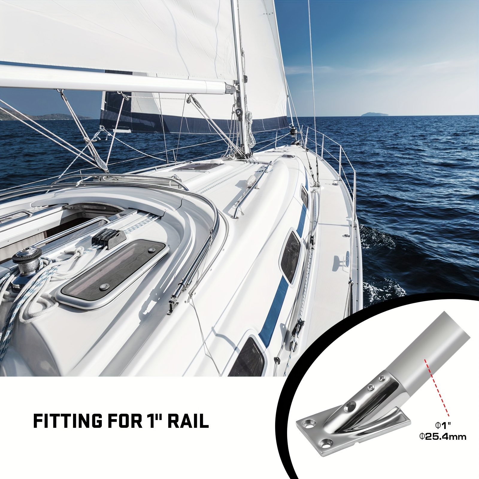 1pc Boat Hand Rail Fitting Heavy Duty Stainless Steel Boat Hand Rail Base  30 45 60 90 Degree Round Rectangular Base For Marine Yacht Boat, Don't  Miss These Great Deals