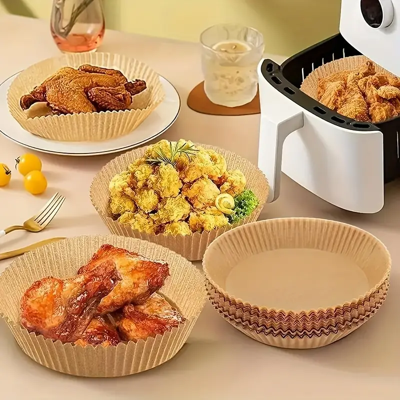 Disposable Air Fryer Liners (bottom ), Square And Round Paper Air Fryer  Liner Pots, Paper Basket Bowls, Baking Trays, Oven Accessories, Baking  Tools, Kitchen Gadgets, Kitchen Accessories - Temu