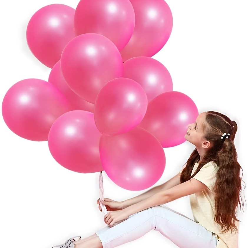 Juego 100 Globos Fiesta Dorados Rosas Incluyen Globos - Temu