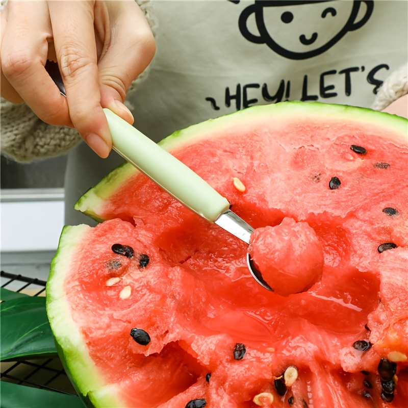 Stainless Steel Fruit Ice Ball Spoon Fruit Watermelon Cutter Melon Baller  Scoop Set Ball Digger Watermelon Scoop Carved Knife Creative Spoon Fruit  Tool Fruit Platter Tool Kitchen Stuff, Kitchen Gadgets - Temu