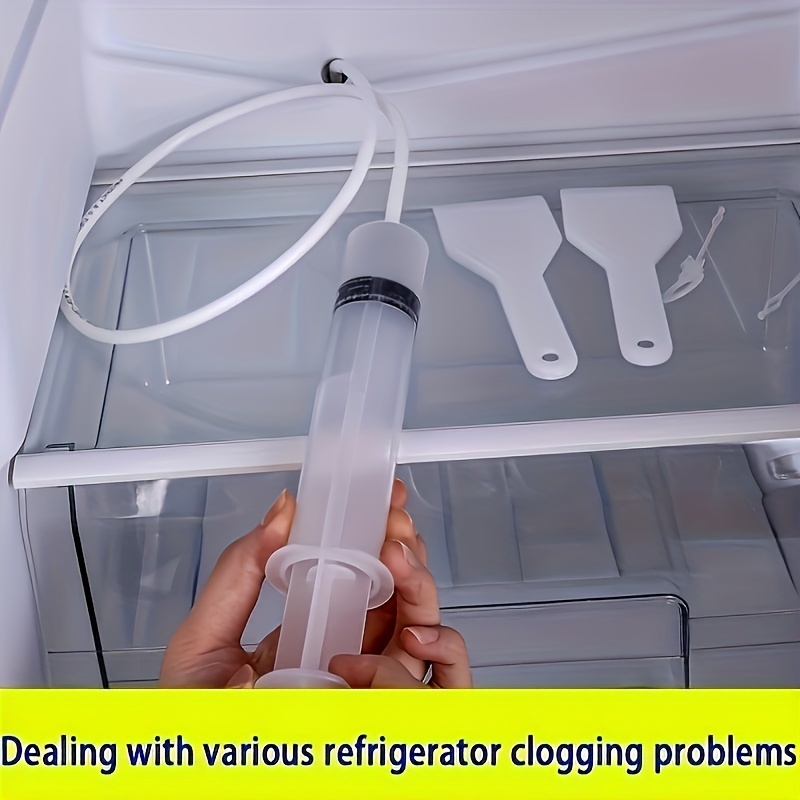 5pcs Refrigerator Drain Hole Dredger Set with Brush Water Pipe Cleaning
