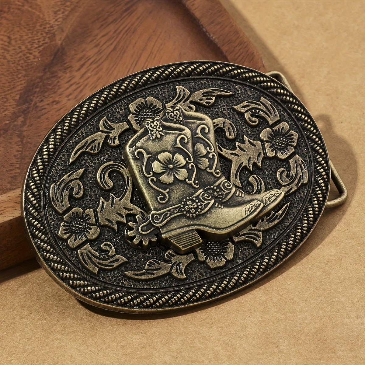 Vintage Belt Buckle - Oval