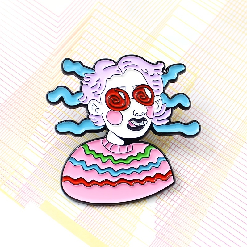 Cartoon Blindfolded Boy Halloween Brooch