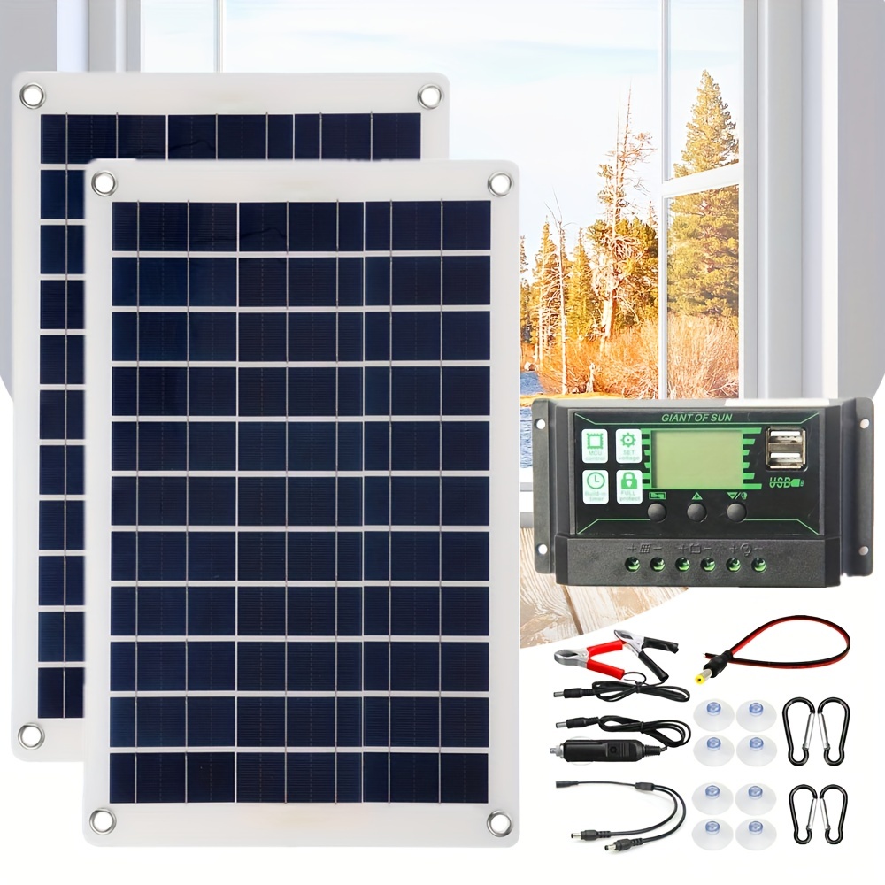 ECO-WORTHY Panel solar de 10, 20, 30, 50 watts para cargar baterías de 12  voltios.