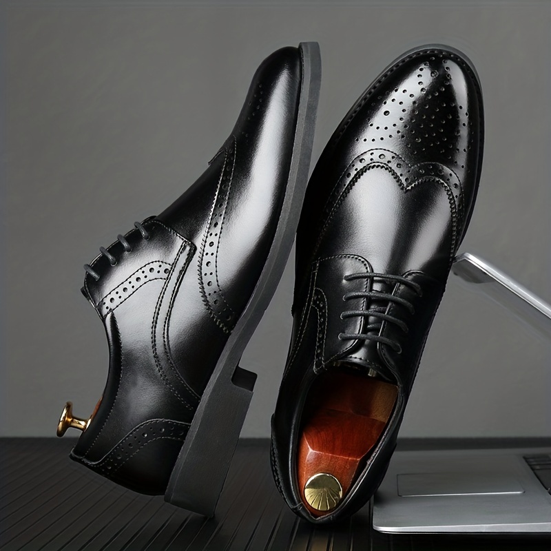 zapatos de vestir versátiles para hombre jit2025 - oxford   con cierre de cordones,   de goma e interior de   para negocios,     formales, calzado elegante | calzado   3