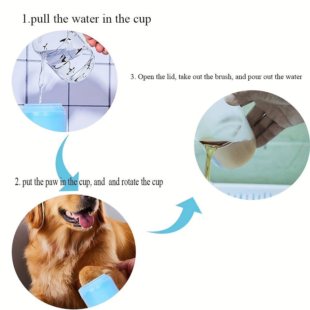 Tasse de nettoyage de pattes de chiens