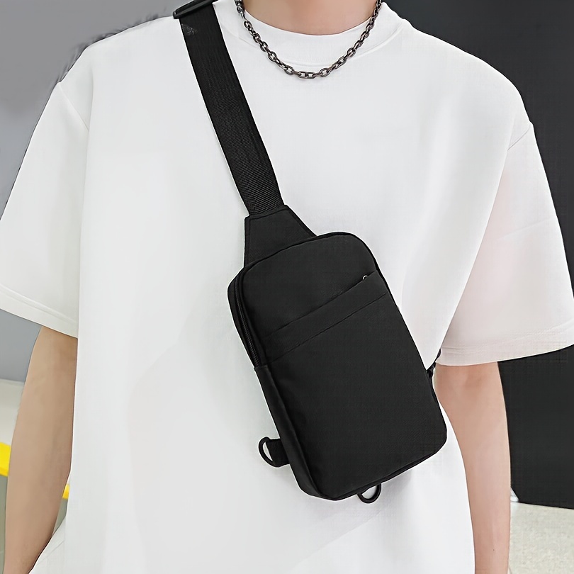 Pvc Material Cross Body Bag Shoulder Bag Outdoor Sports Leisure Trendy Men's  Backpack - Temu