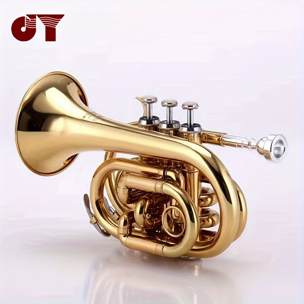 Professional Trumpet Kids with 4 Colored Keys Metallic Gold Trumpet Child  Gift