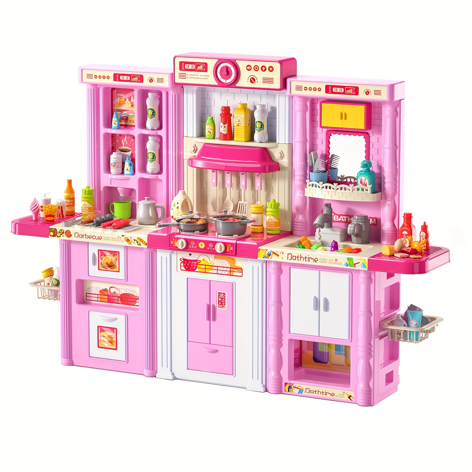 Fun Little Toys 62 Pcs Deluxe Kitchen - Pretend Play Accessory Toy