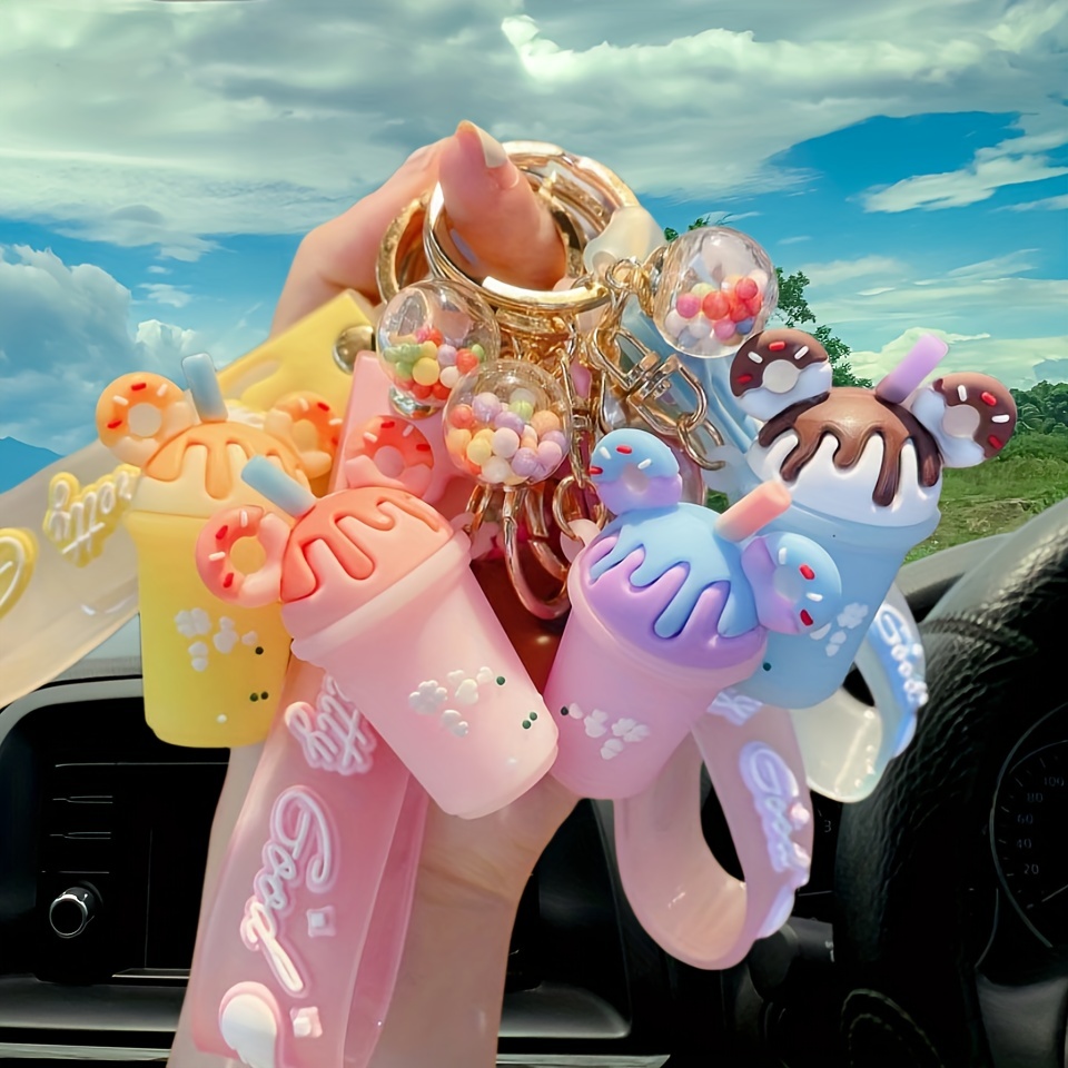 1 Pc Fashion Cute Bunny Key Chain, PVC Bow Cool Scarf Rabbit Car Keychain  Women Couple Kids Bag Pendant Car Key Ring Automotive - AliExpress