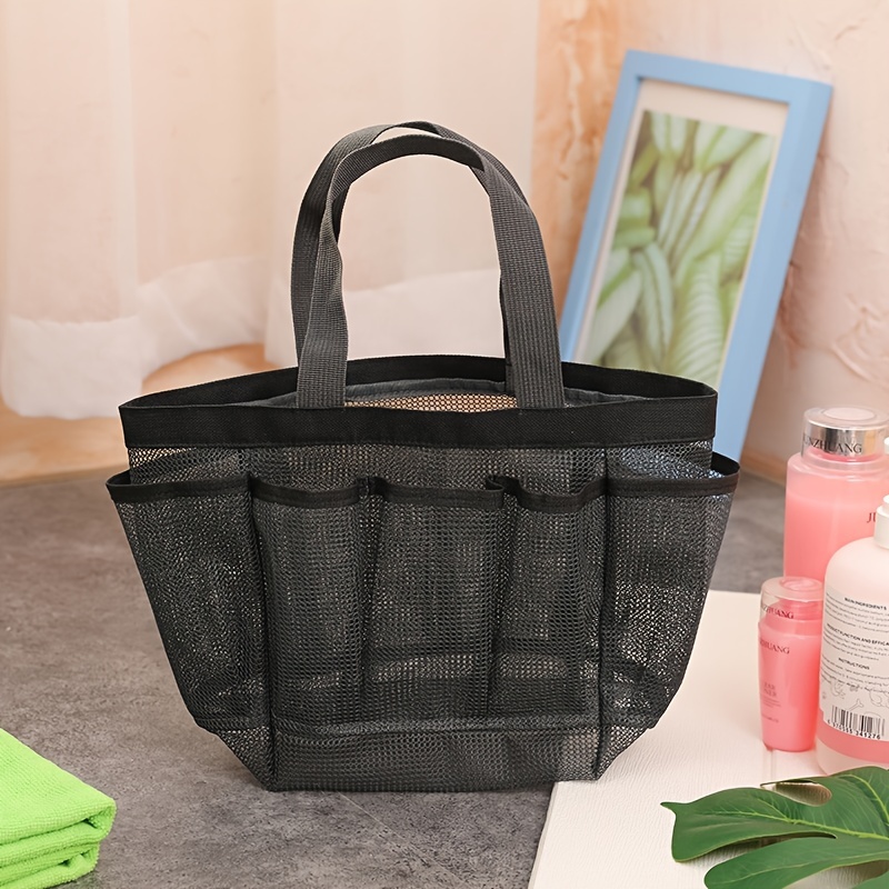 Lifewit Shower Bag Mesh Shower Caddy Portable College Dorm Room Essentials  Tote Bag Medium, Black 