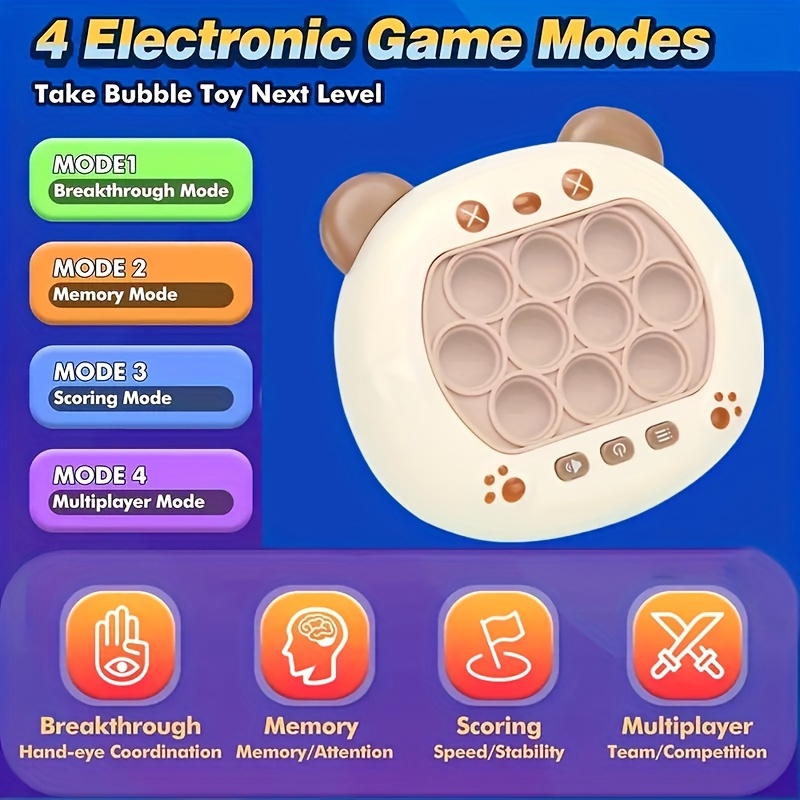 Speed Push Game Machine Quick Competitive Game Console Series Fidget Toy  Speed Light Up Fast Electronic Bubble Puzzle game