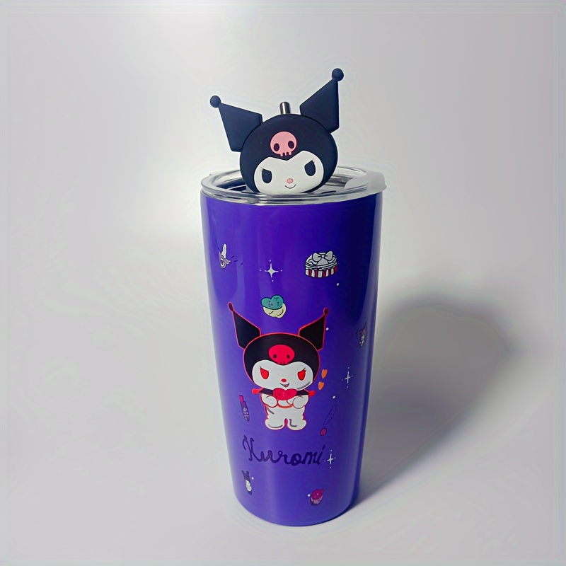 Hello Kitty Kuromi Decor Straw Water Bottle My Melody - Temu