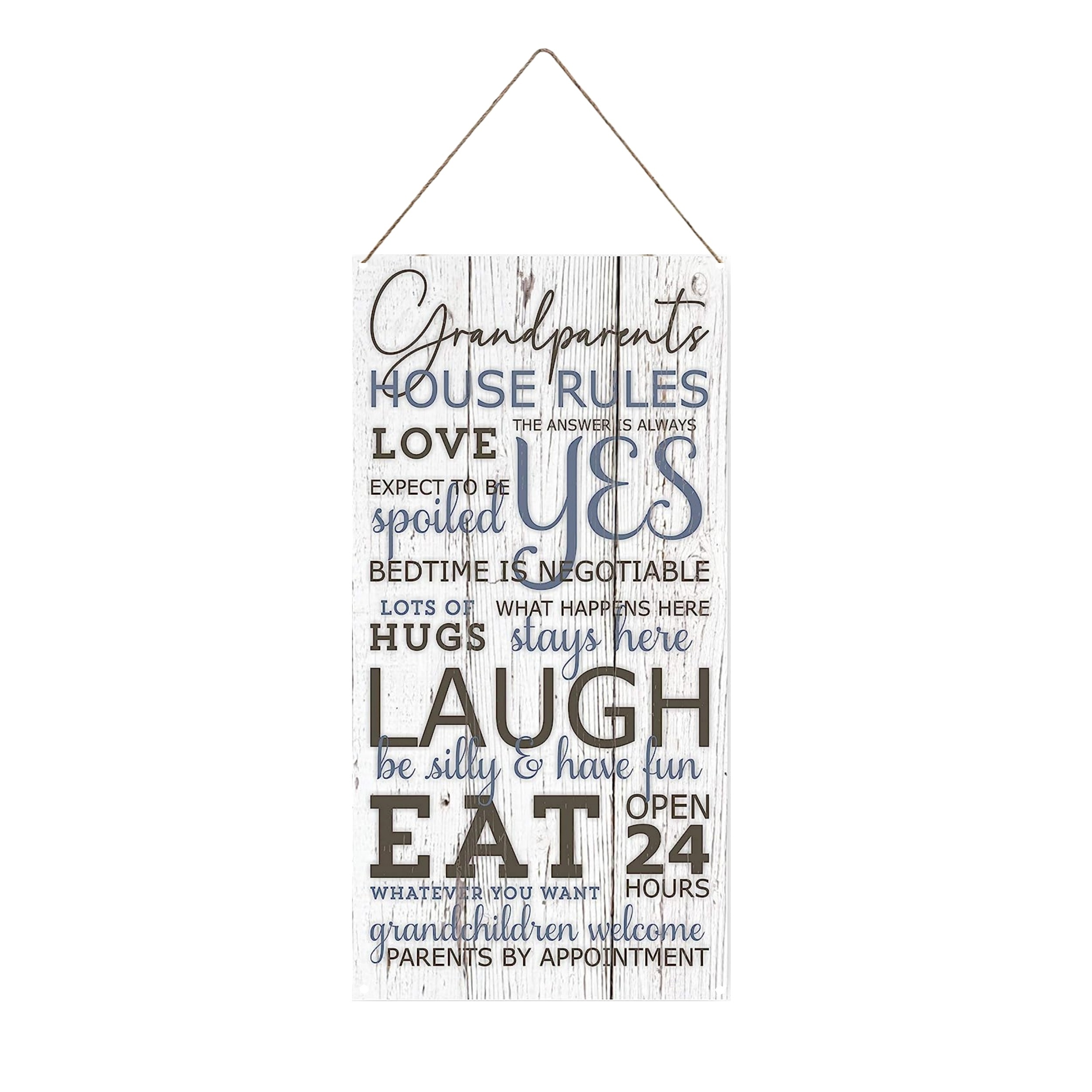 Wood Hanging Sign Kitchen Rules Wall Decor Wooden Rustic - Temu