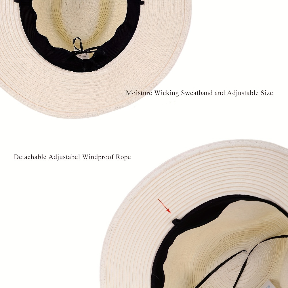 Buy genericWomen's Summer Hat Men Hat Panama Bibs Garden Beach Sun Hat Wide  Brim Windline Online at desertcartKUWAIT