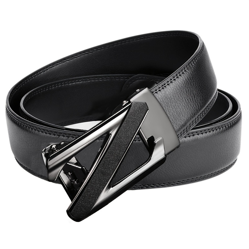 Men's Letter Leather Business Casual Pants Belt