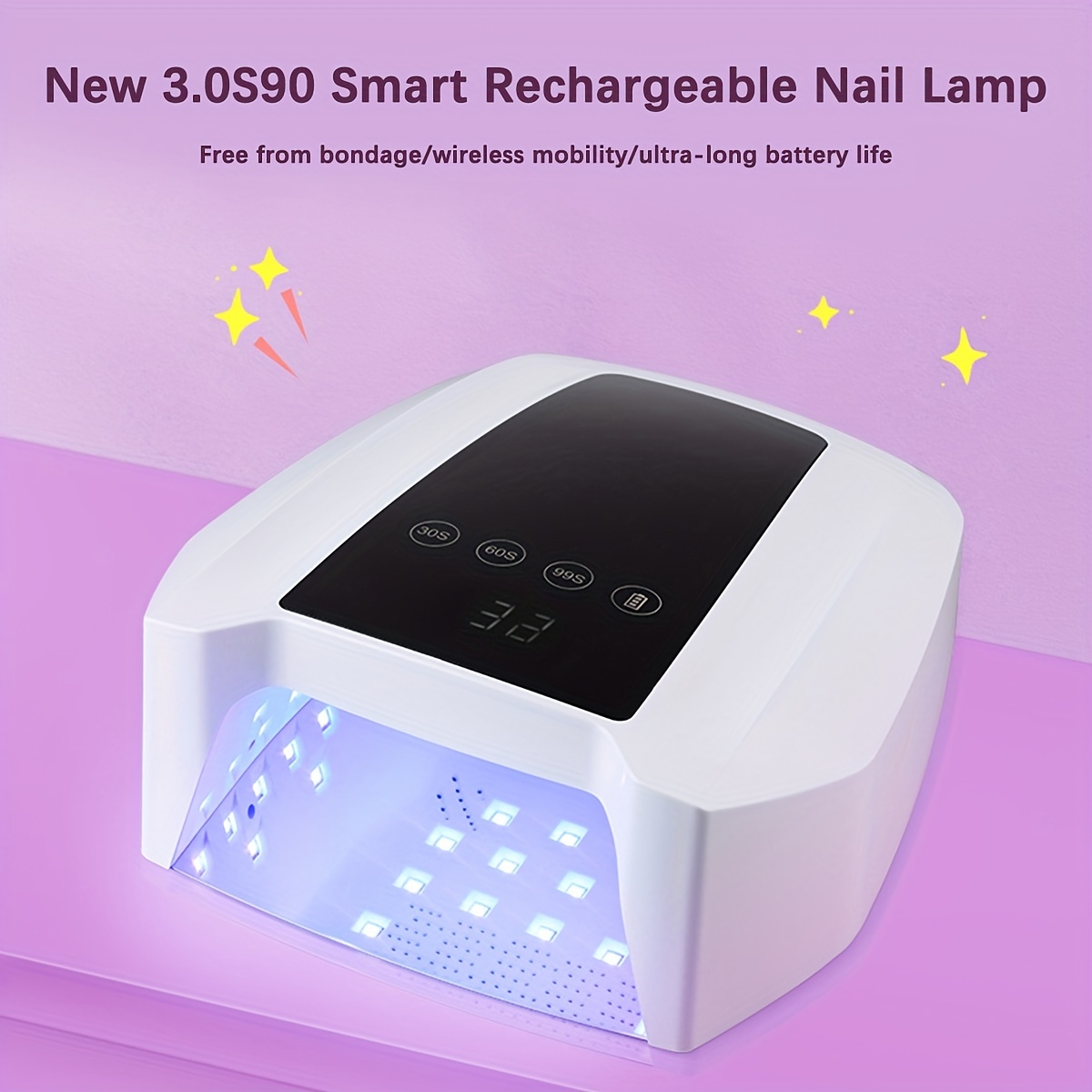 128w Cordless Led Nail Lamp Rechargeable Uv Led Nail Dryer With Smart  Sensor For Gel Polish Dual Usb Power Supply Salon Home Use - Nail Dryers -  AliExpress