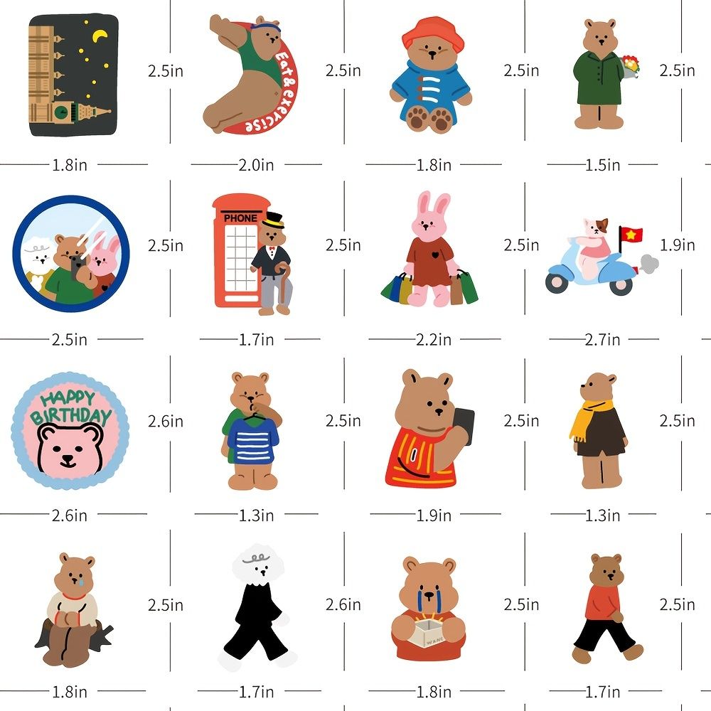 50pcs 'cute Cartoon Bears' Theme Decorative Stickers For Laptop Pc Water Bottle Skateboard Mobile Smartphones Travel Case - Electronics - Temu Canada 50pcs 'cute Cartoon Bears' Theme Decorative Stickers For Laptop Pc Water Bottle Skateboard Mobile Smartphones Travel Case - Electronics - Temu Canada