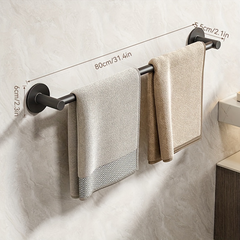 Bathroom Bath Towel Rack Punch free Bath Towel Rod Bedroom - Temu ...