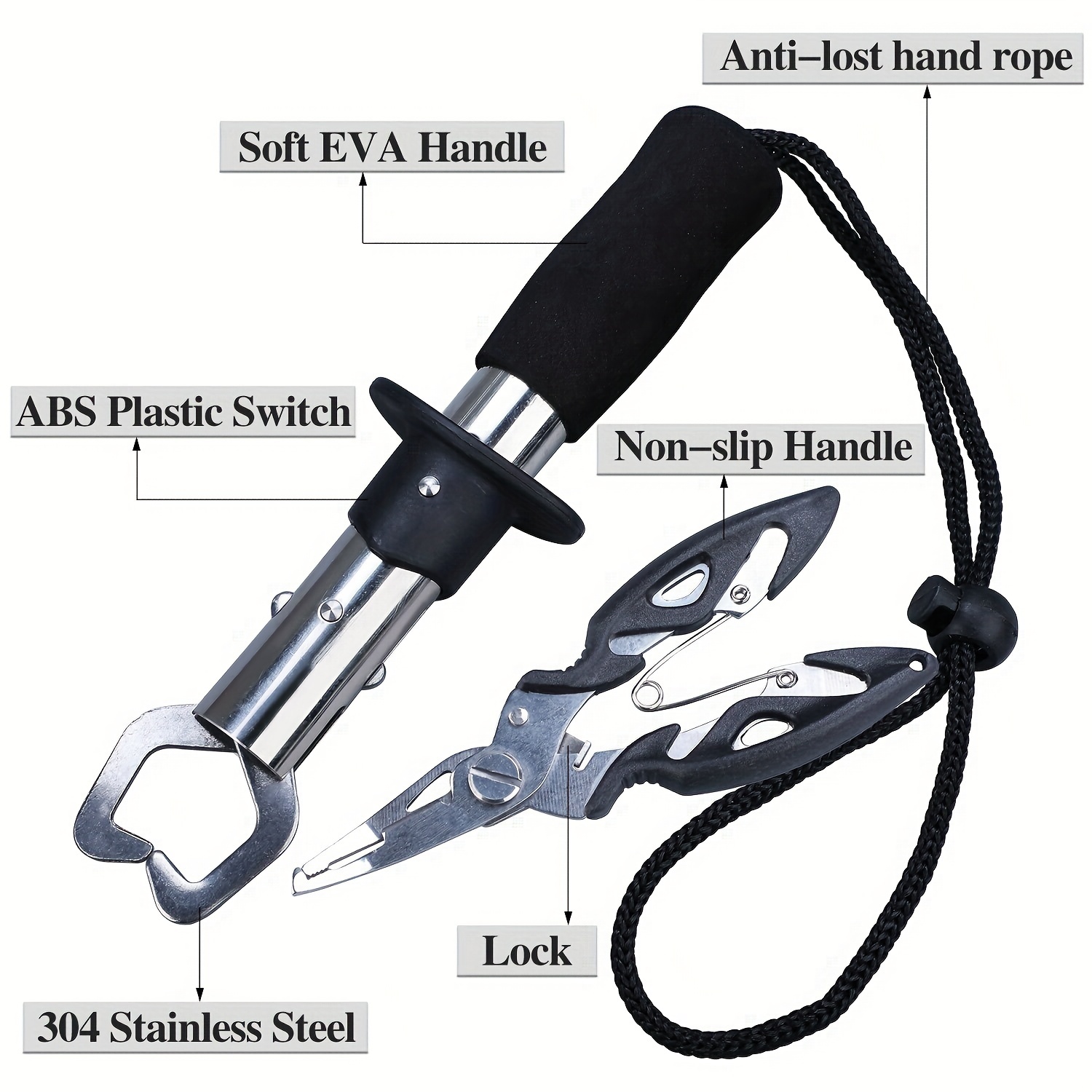 Enclosed Reel Tackle, Fishing Pole, Fishing Rod Reel Folding Anti-Slip  ABS+Stainless Steel for Fishing Accessory