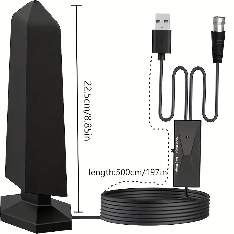 indoor digital tv antenna best powerful amplifier signal booster has up to 400 miles range support 8k 4k full hd smart and older tvs details 0