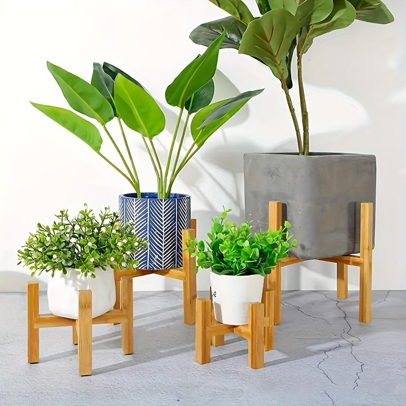 Support de plante en métal en bois à 6 couches, intérieur et extérieur,  étagère à | bol