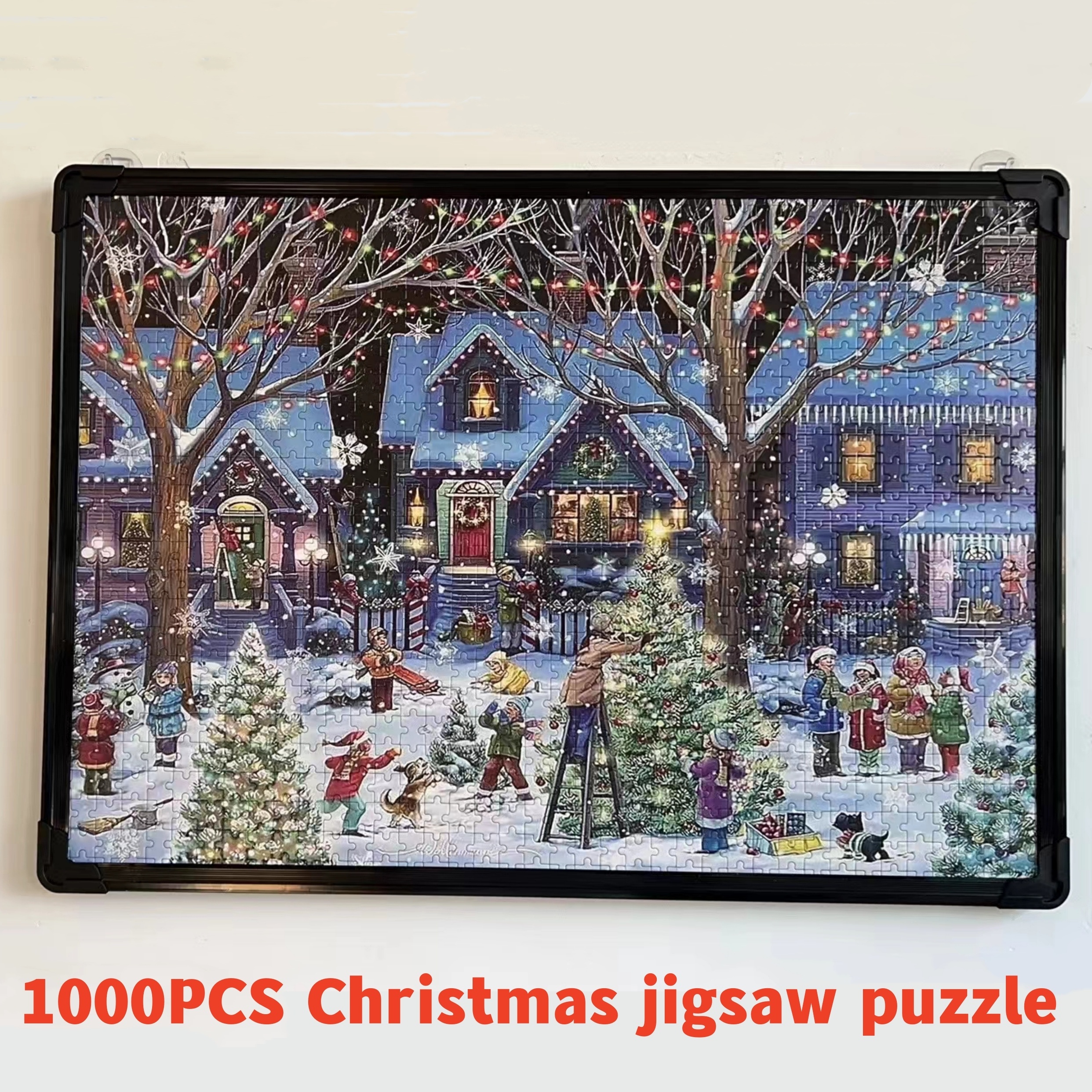 Puzzles du calendrier de l'Avent - Puzzle de scène de Noël 1000 pièces  puzzles pour adultes