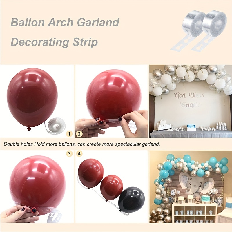 Balloon Arch Kit, Balloon Garland Decoration Strip Kit, 2 Rolls