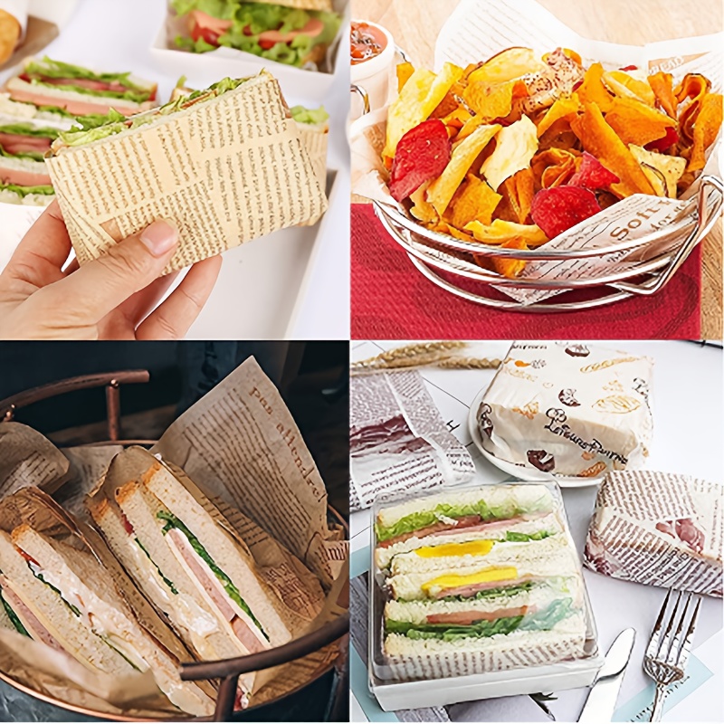 Food Wrapping Paper Tray Liner Liners Decorative Oil-proof Bread