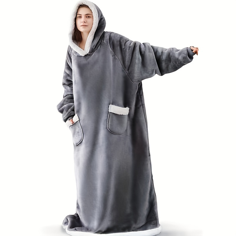 Oversized Hoodie Blanket Wearable Blanket Sweatshirt Ultra - Temu