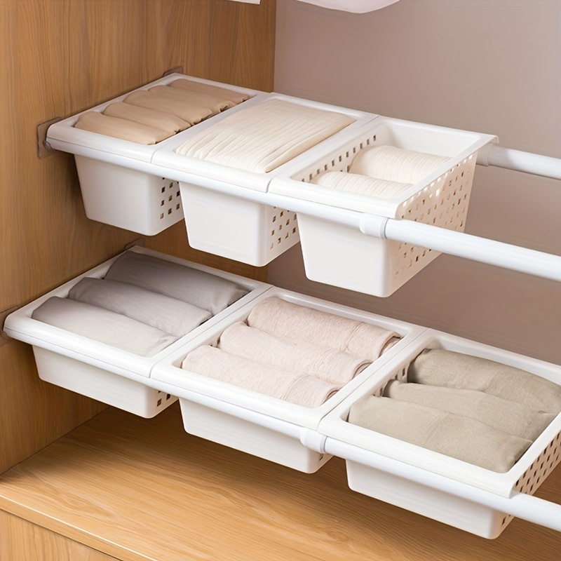 Kitchen Under Sink Punching-free Telescopic Rod, Rod Holder, Small Hanging  Basket, Partition Board, Kitchen Hanging Rod Spice Shelf Cabinet Plastic  Storage Basket - Temu United Arab Emirates