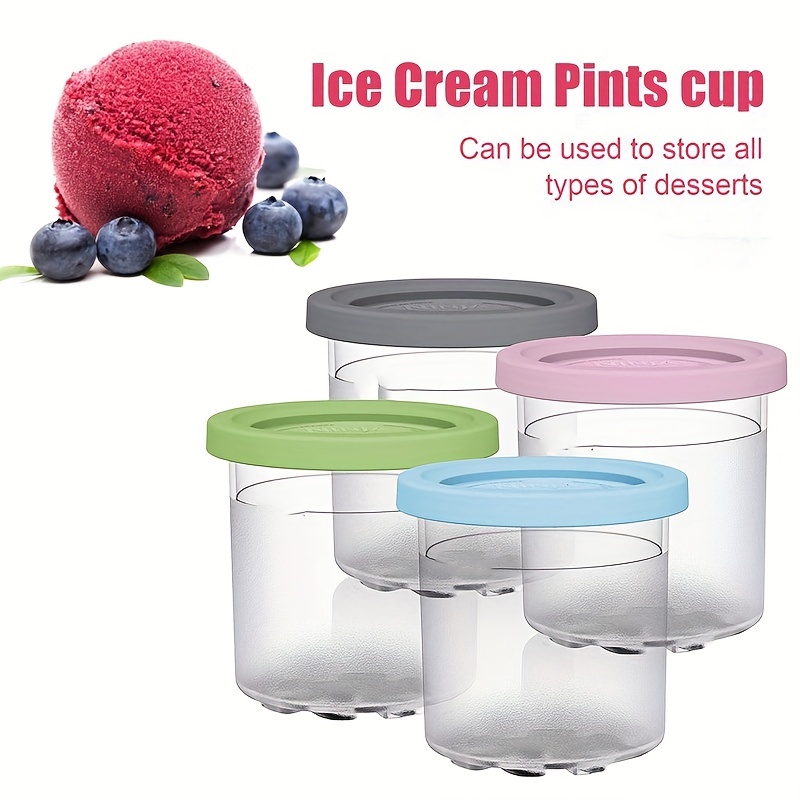 Ice Cream Pint Container With Silicone Lid, Freezer Food Storage Tubs For  Homemade Ice Cream, Meal Prep, Yogurt And Soup, Kitchen Gadgets, Kitchen  Accessories - Temu