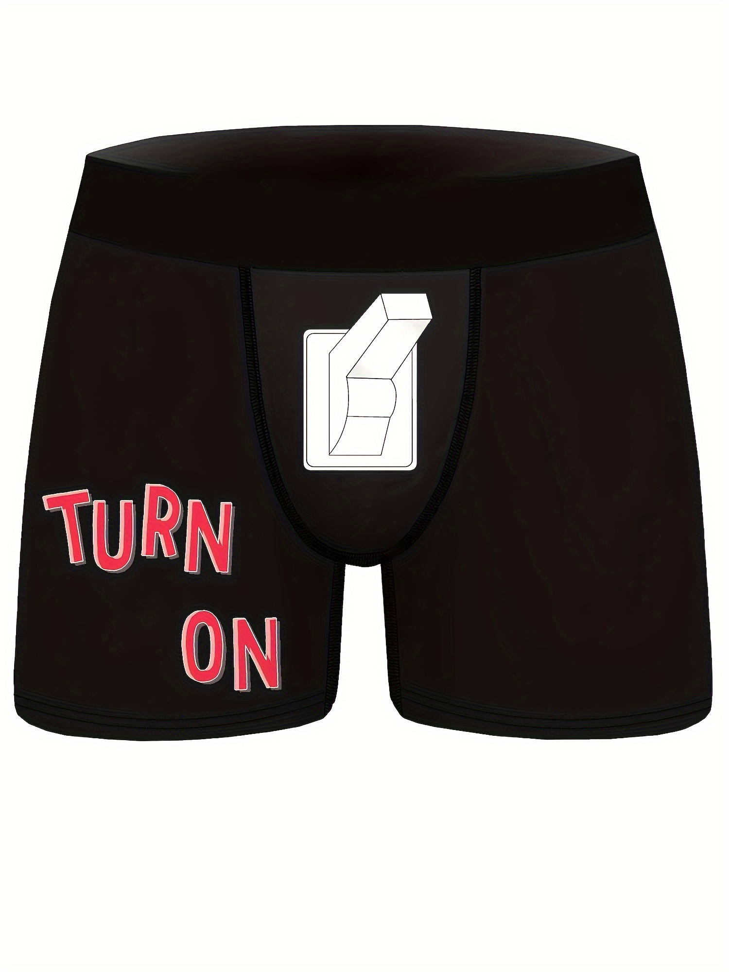 Men's Turn Print Fashion Breathable Comfortable Boxer Briefs - Temu