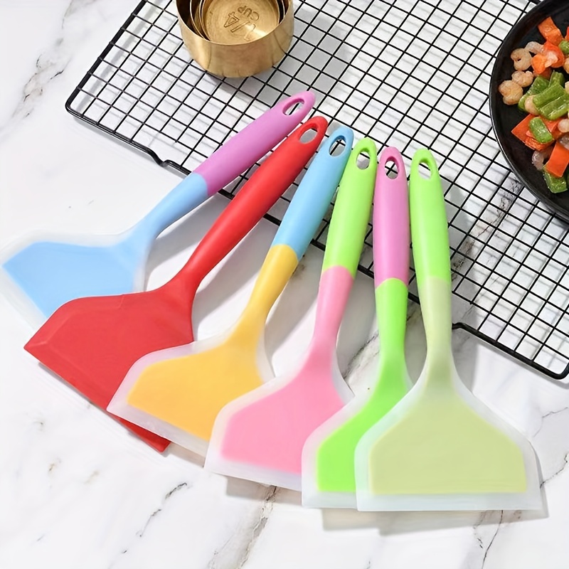 2Pcs egg spatula flipper Cooking Utensil Scraper Flat Wooden