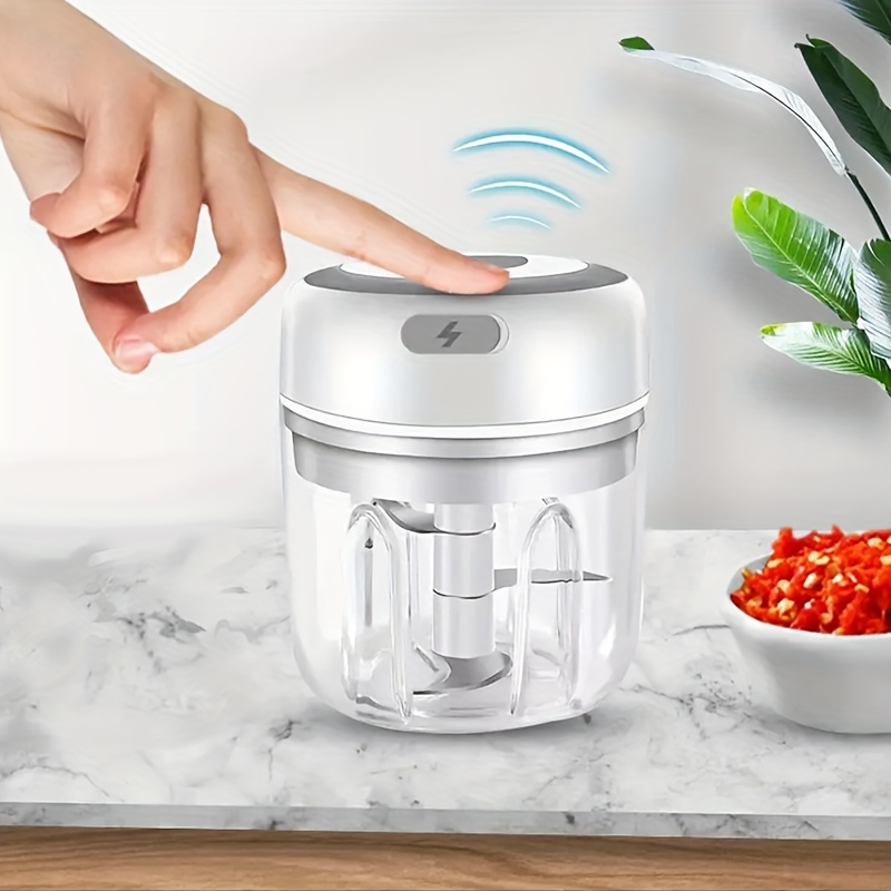 New Smart Electric masher Mini Food Garlic Vegetable Cutter Chopper Meat  Grinder Crusher Press for Nut Fruit Rechargeable Onion Multi-function  Processor Kitchen Accessories tools Vegetable Slicer