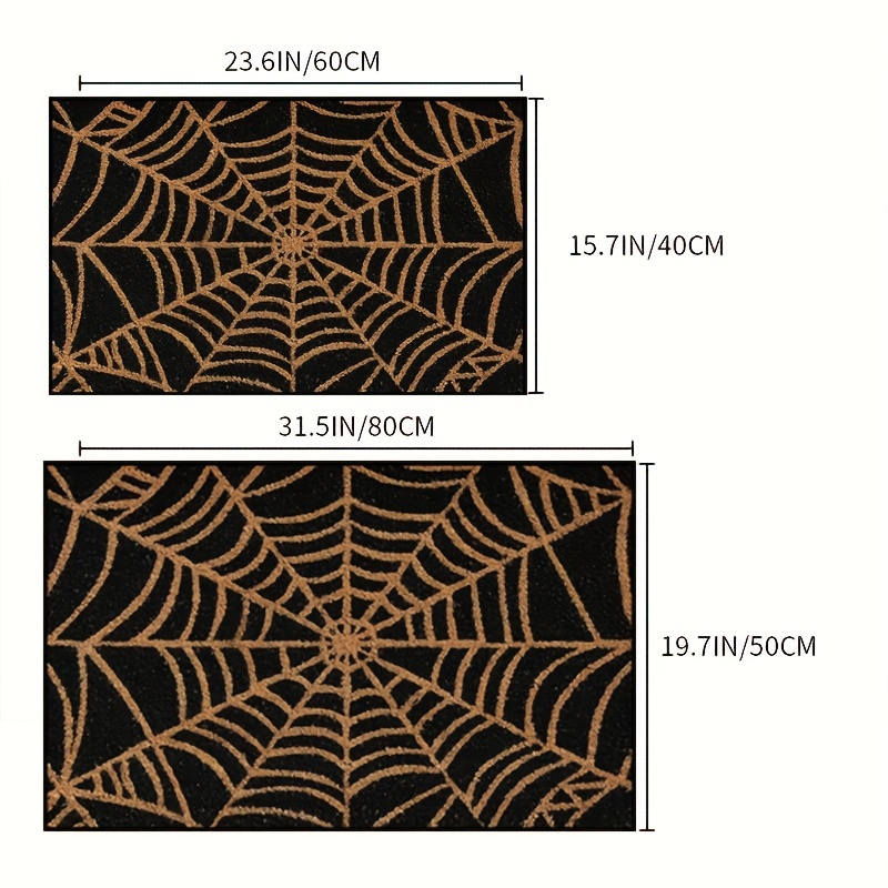 Halloween Spiderweb Pattern Floor Mat Soft And Comfortable - Temu