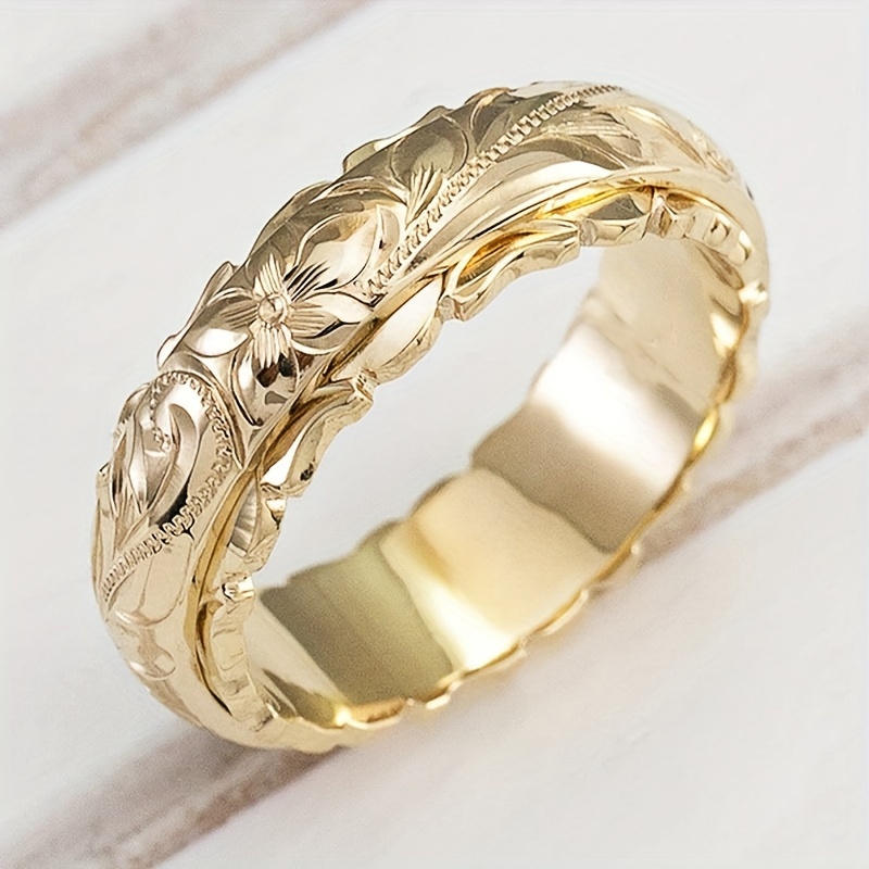 Elegant 18k Yellow Gold Plated Rings Women/Men Crystal Wedding Jewelry Size  6-10