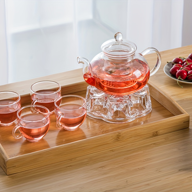 Teapot With Holder, Tea Warmer Tea Stove Set, Ceramic Household Tea Kettle  With Candle Heating Insulation Base, Chinese Kung Fu Tea Set - Temu