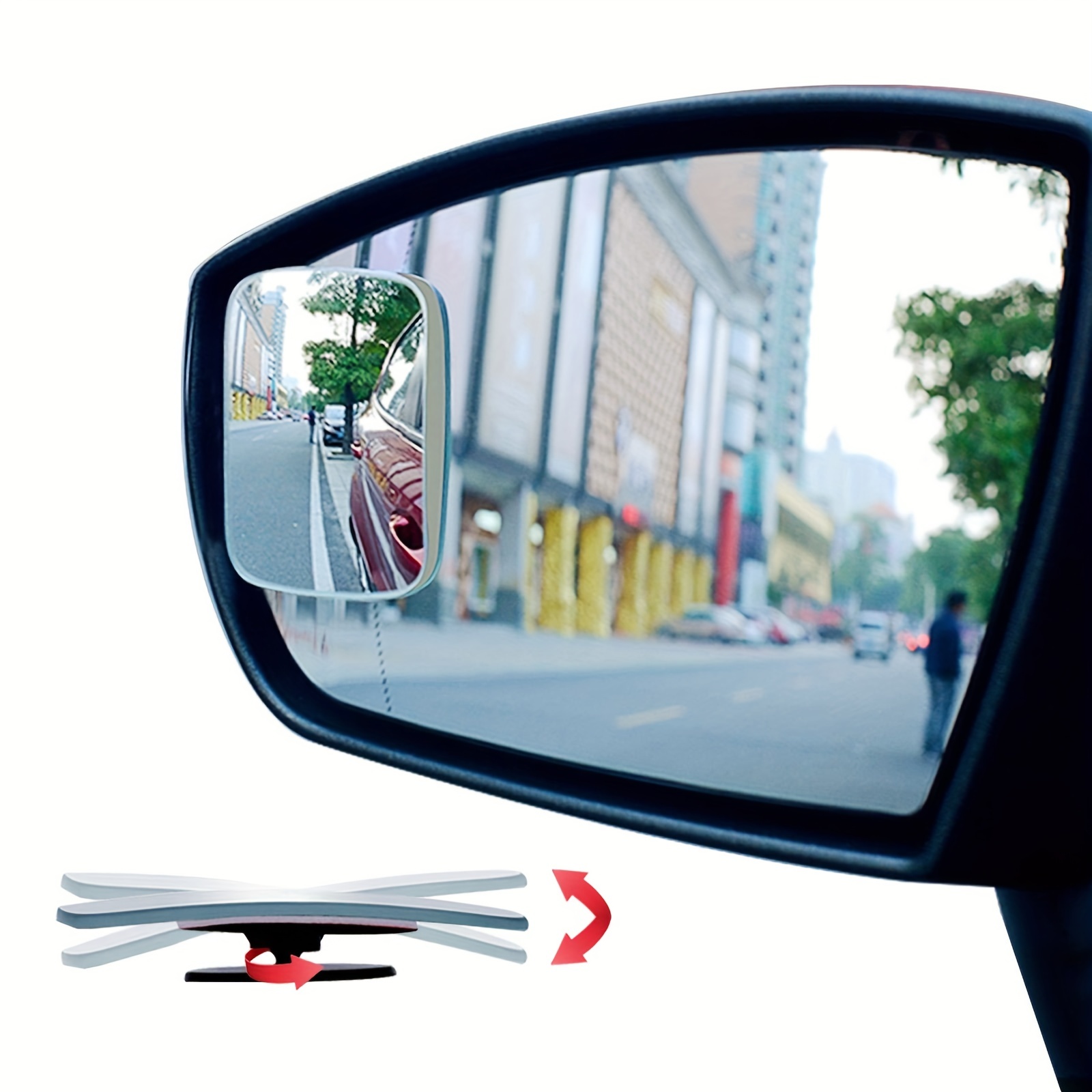 HDGSKBUA 2 Pack Blind Spot Mirror, 2" Round HD Glass Convex Rear View Mirrors 360 Wide Angle Side Universal Exterior Accessories Most Cars Suvs Trucks