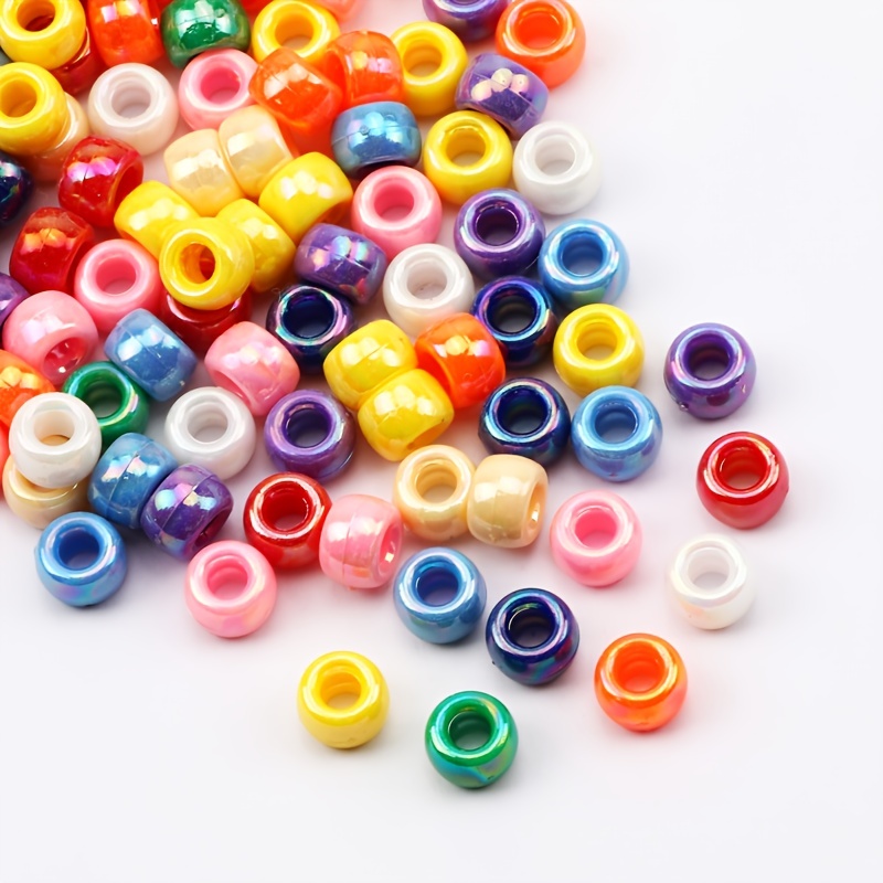 Mixed Colorful Acrylic Rondelle Large Hole Loose Beads - Temu