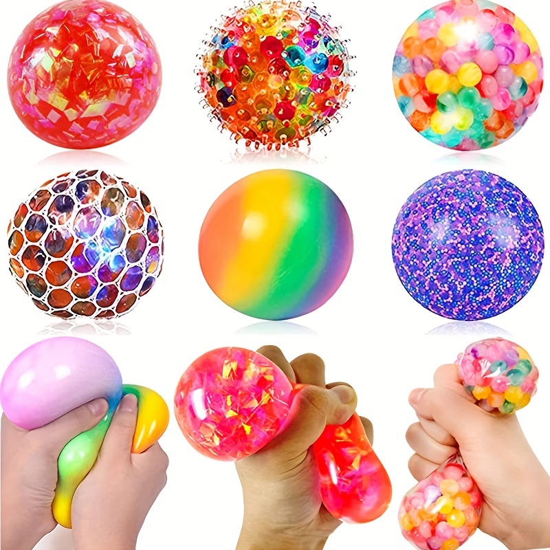 Stress Balls Set - 18 Pack - Stress Balls Fidget for Adults - Squishy  Balls, Anxiety Relief Calming Tool - Fidget Stress Products for Autism 