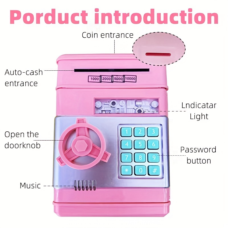 Piggy Bank Toys For 6 7 8 9 10 11 Year Old Girl Gifts, Money Saving Box For  Teen Girls Toys Age 6-8-10-12, Christmas Birthday Gifts For 7 8 Year Old Girls  Stuff Atm Machine For Kids 5-7 - Temu Slovenia