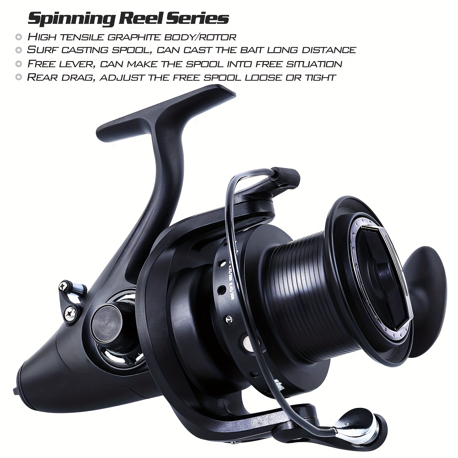 Lizard 12+1 Bb Spinning Reel With Front And Rear Double Drag Carp Fishing Reel Left Right Interchangeable For Saltwater Freshwater 6000