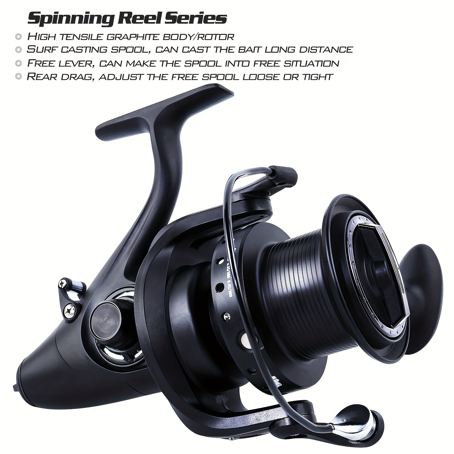 Spinning Reel Dual Brake System 9000 Series Graphite Reel - Temu