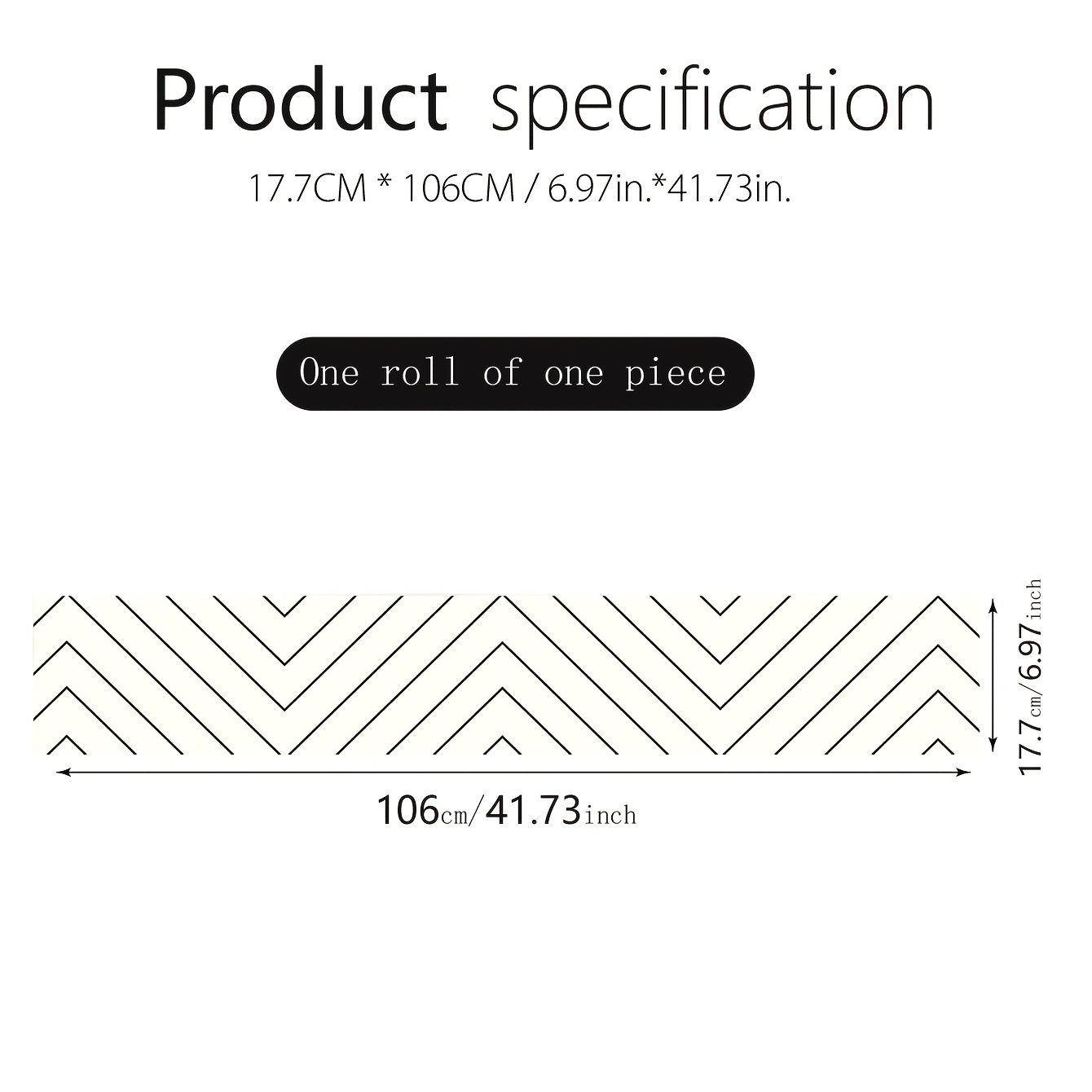 1 rotolo 41.81 X 7.09 pollici PVC Adesivo per pavimenti, motivo