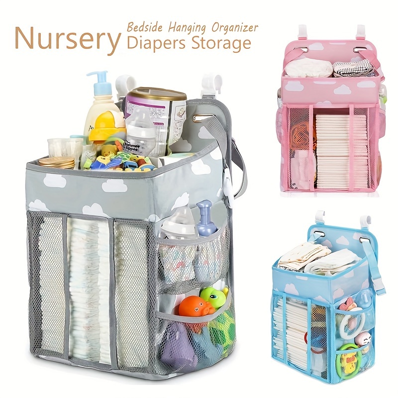 Extra Large Baby Diaper Caddy Organizer - Baby Basket Diaper Storage and  Baby Caddy Nursery Organization - Diaper Organizer Changing Table Storage 