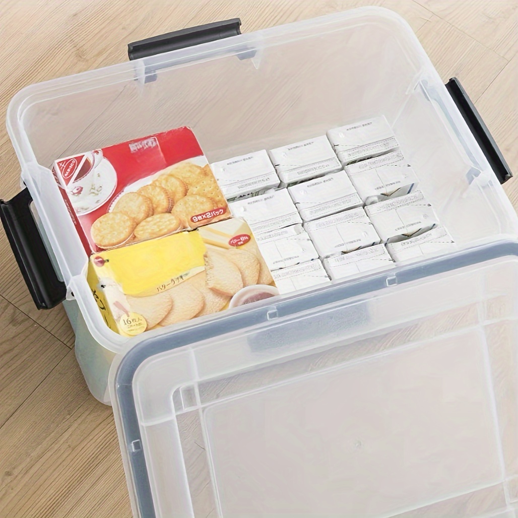 6pcs clear storage bins stackable household storage containers