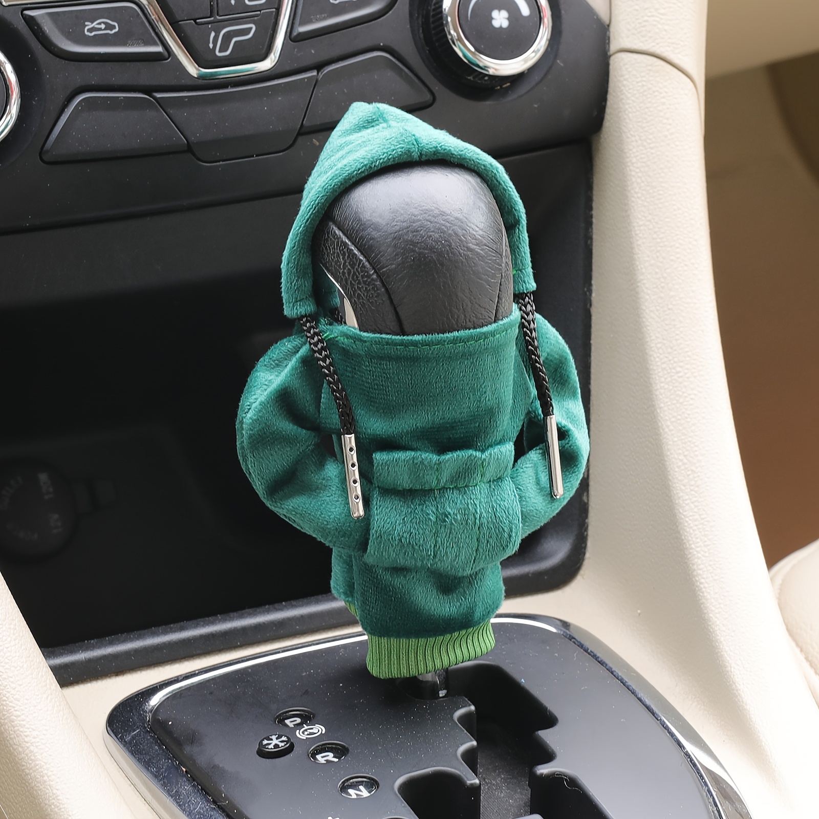 Auto Shifter Knob Cover Fashion Hoodies Gear Shifter for Car Green