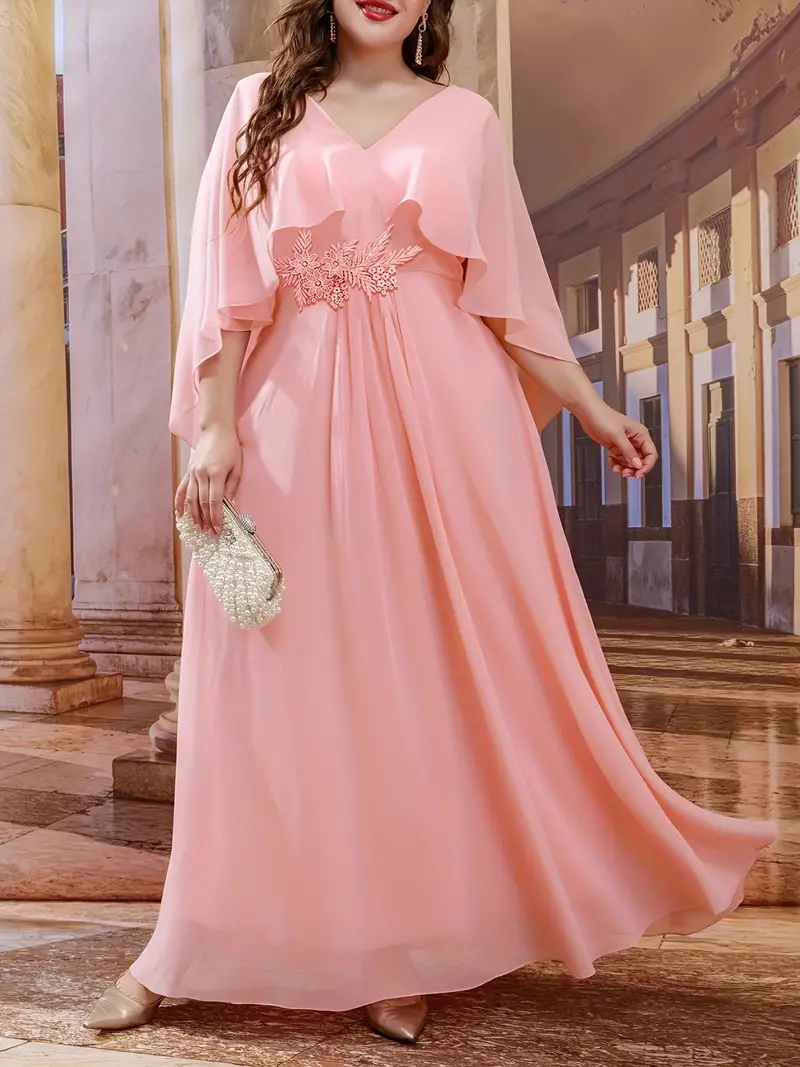 pink plus size party dresses
